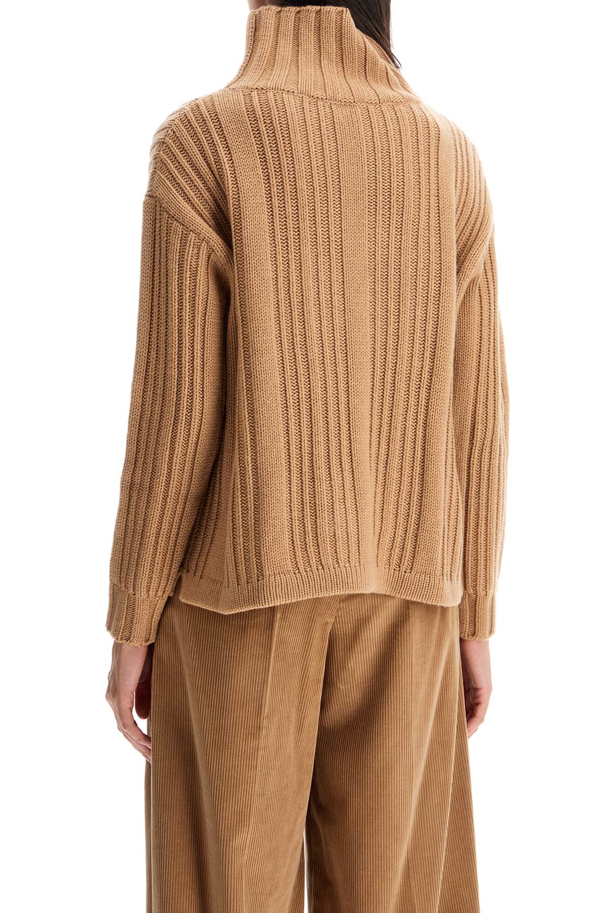 In Wool And Cashmere Sweater  - Beige