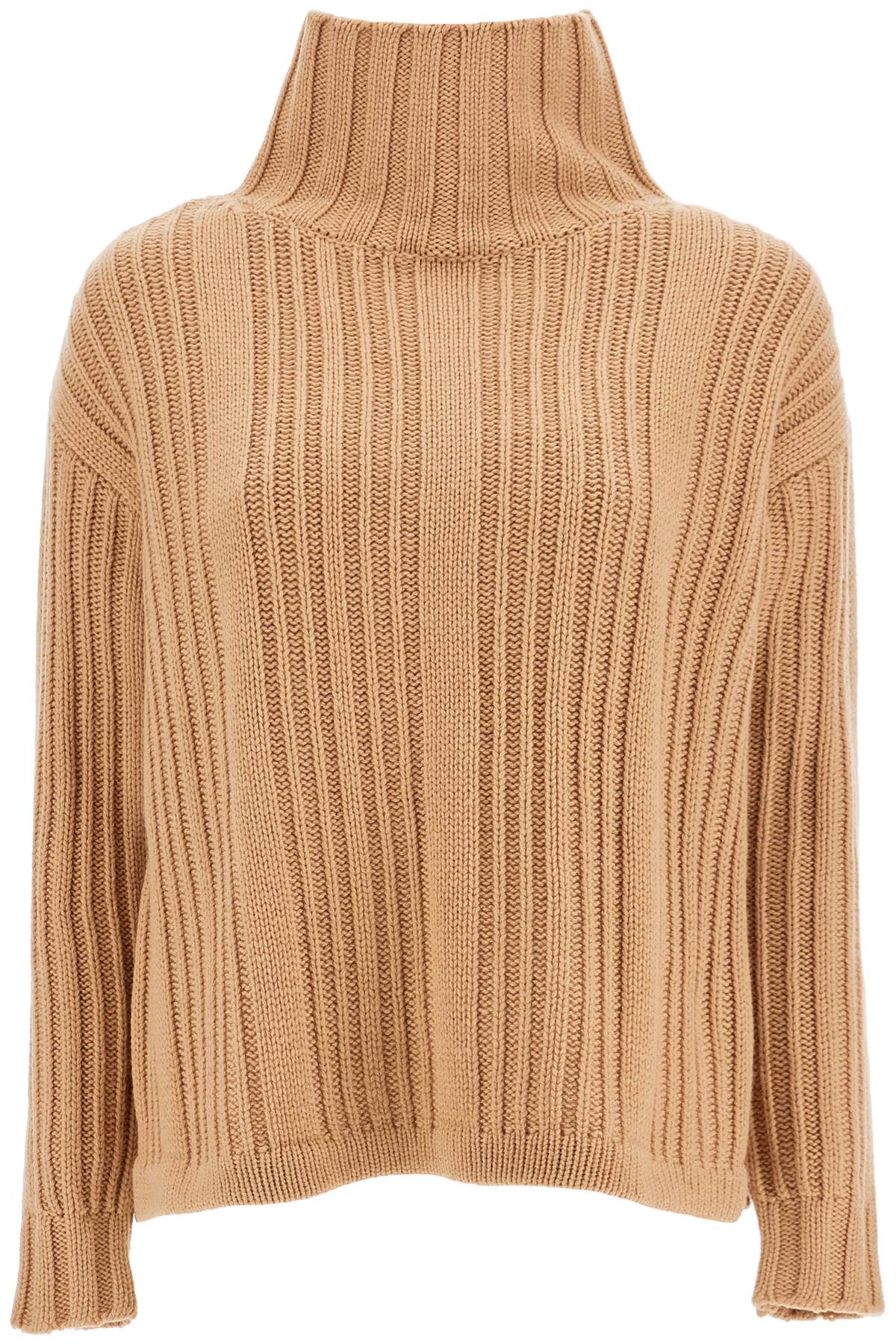 In Wool And Cashmere Sweater  - Beige