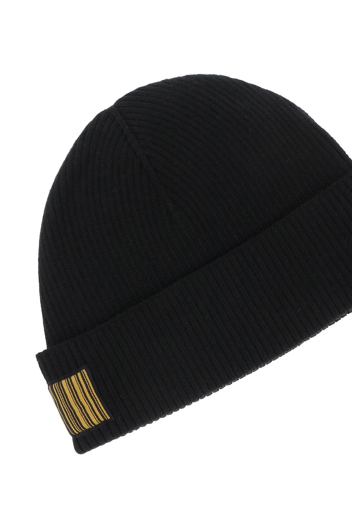 Barcode Logo Beanie Hat  - Black