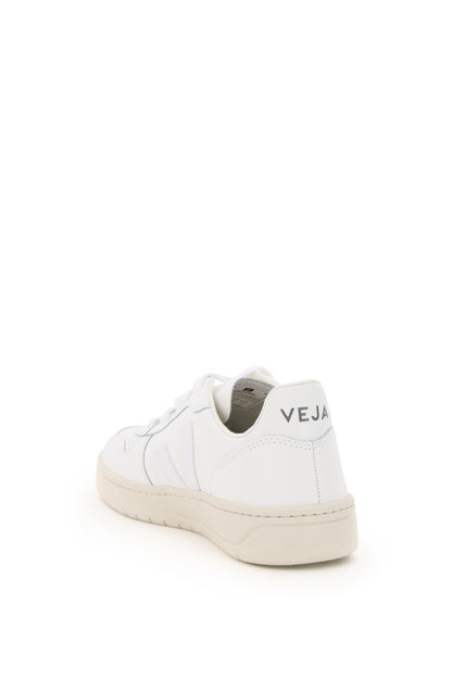 Leather V-10 Sneakers  - White