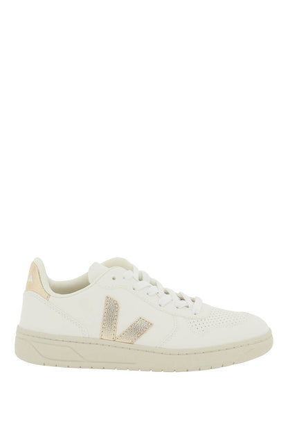 Chromefree Leather V-10 Sneakers  - White