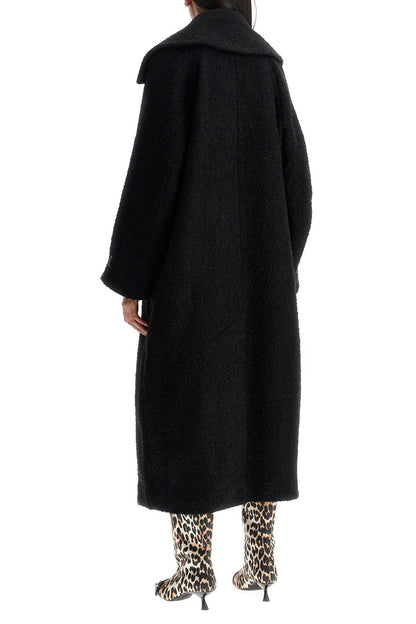 Long Bouclã© Coat For  - Black