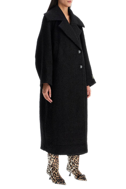 Long Bouclã© Coat For  - Black