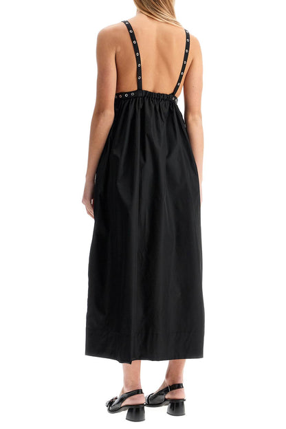 Nylon Midi Dress In Seven  - Black