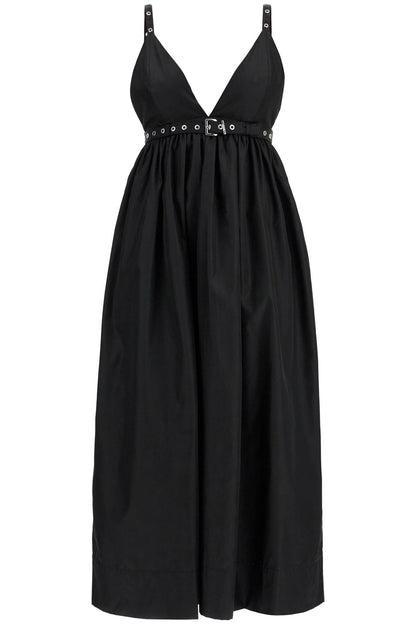 Nylon Midi Dress In Seven  - Black