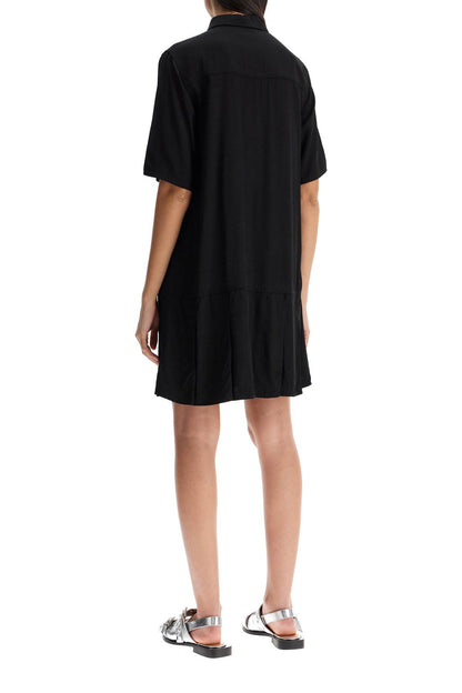 'viscose Mini Dress With  - Black