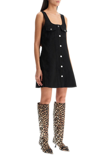 Mini Crepe Dress In Seven  - Black