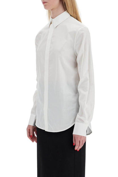 Flared Cotton Shirt For Women  - White