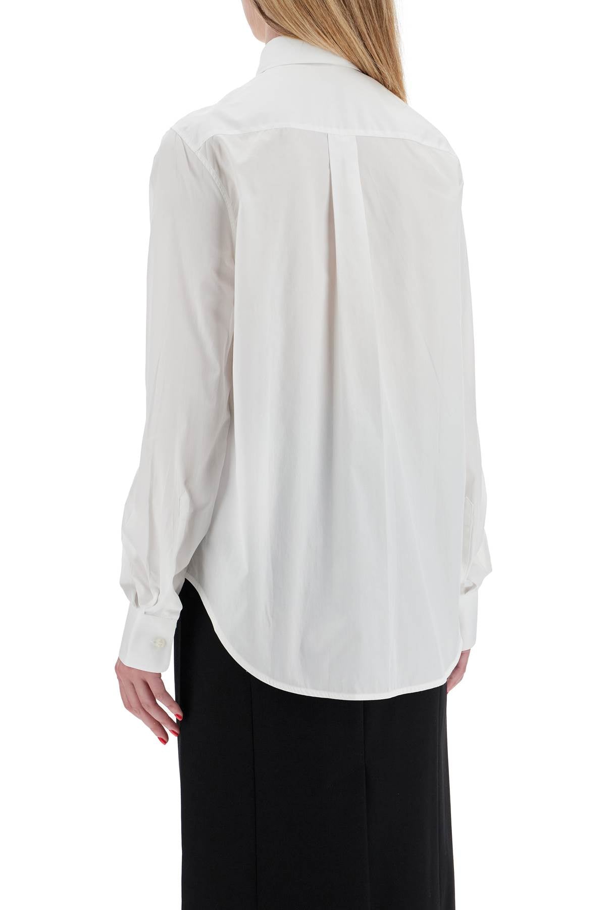 Flared Cotton Shirt For Women  - White