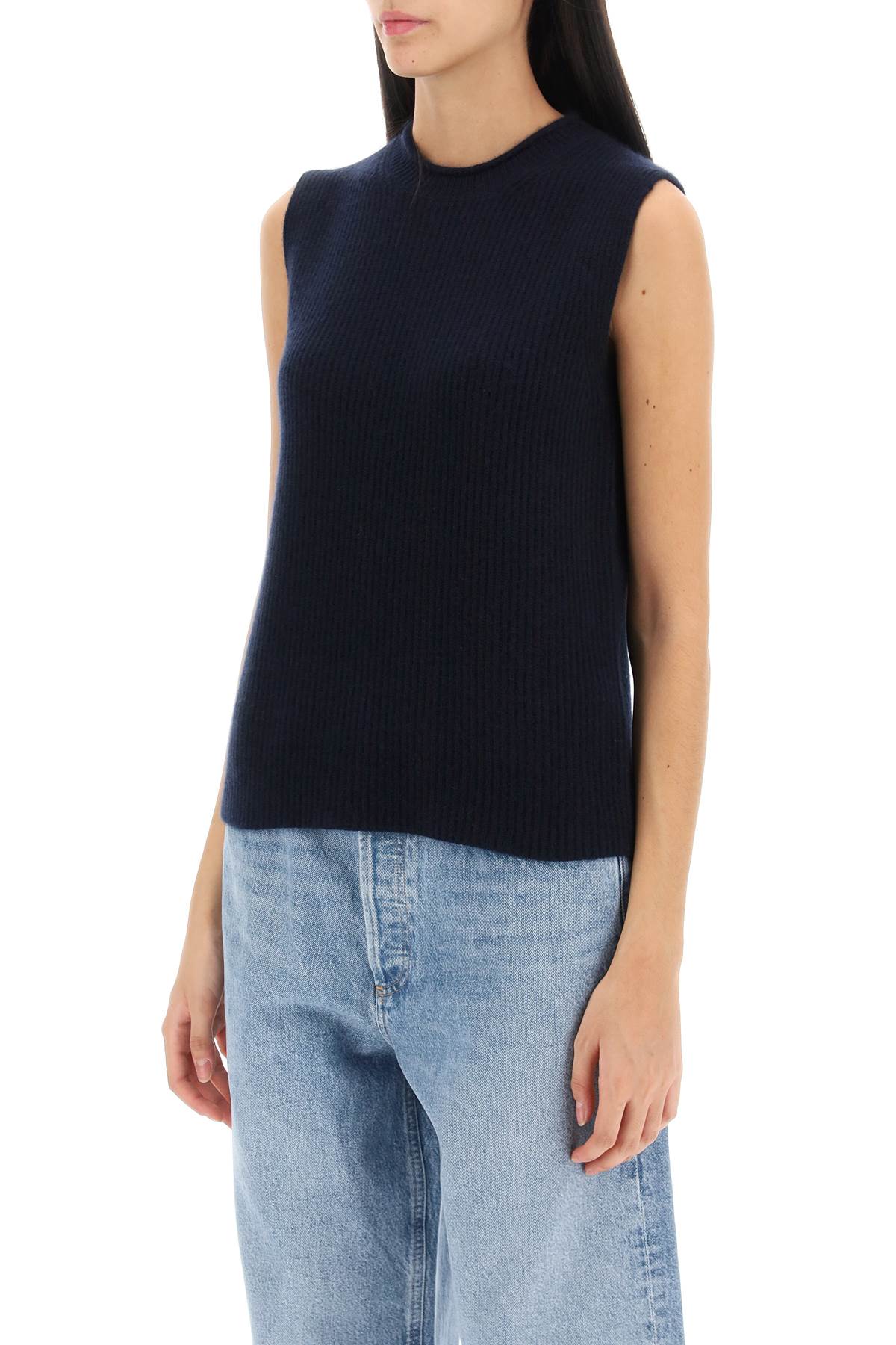 Layer Up Cashmere Vest  - Blue