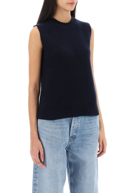 Layer Up Cashmere Vest  - Blue