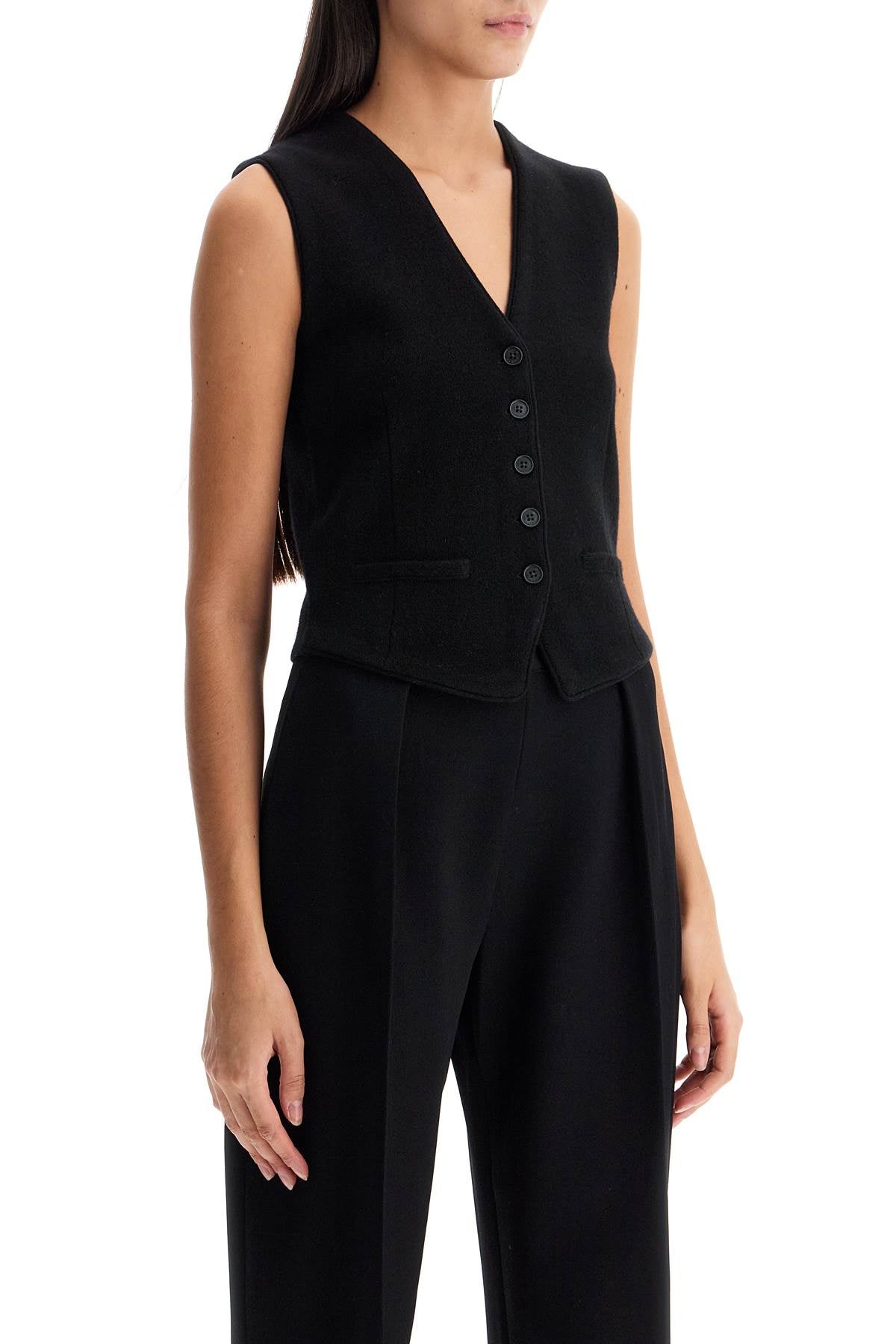 Cashmere Vest  - Black