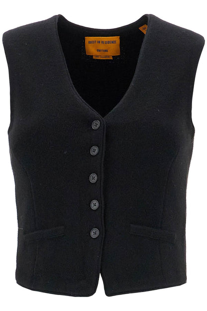 Cashmere Vest  - Black