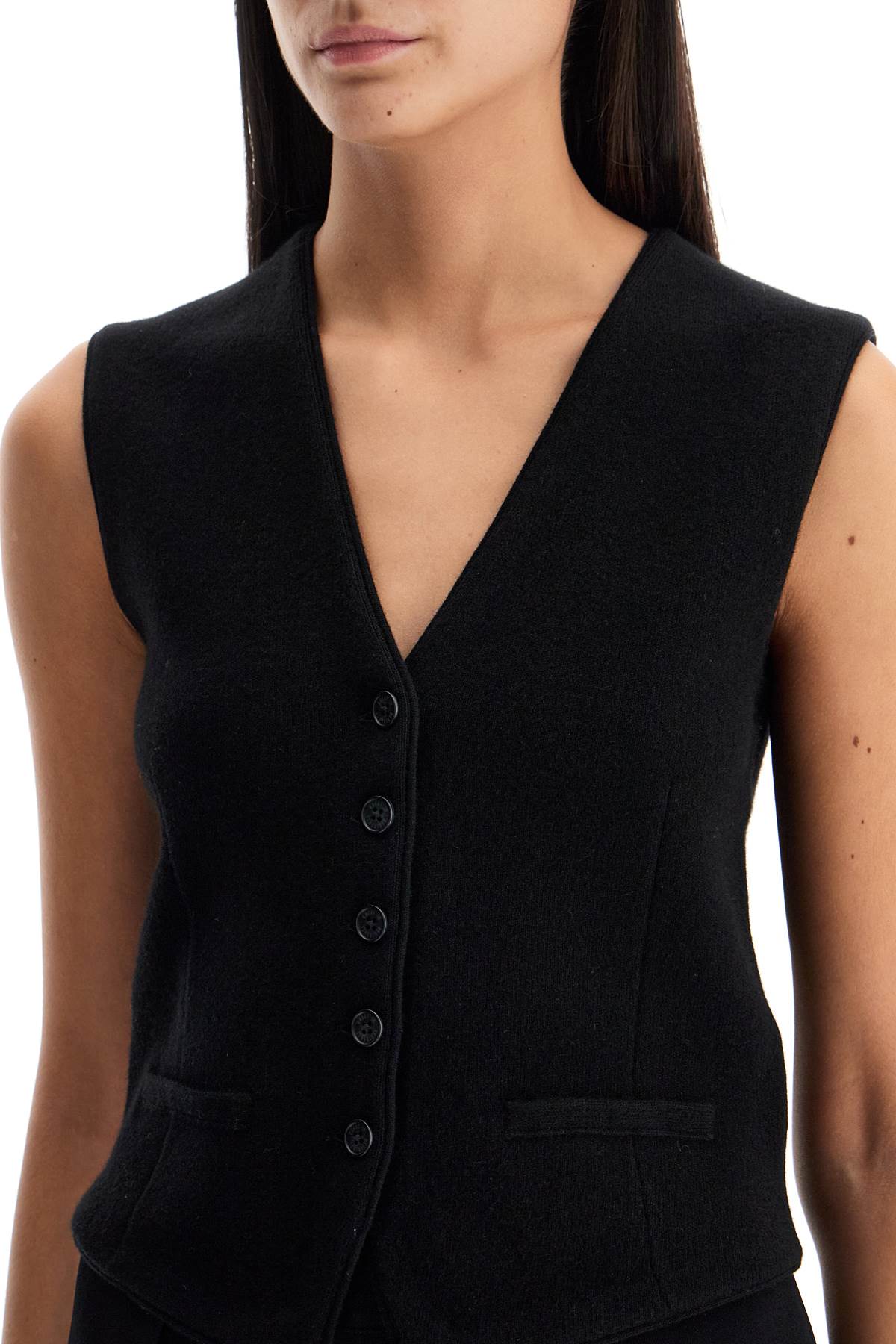 Cashmere Vest  - Black