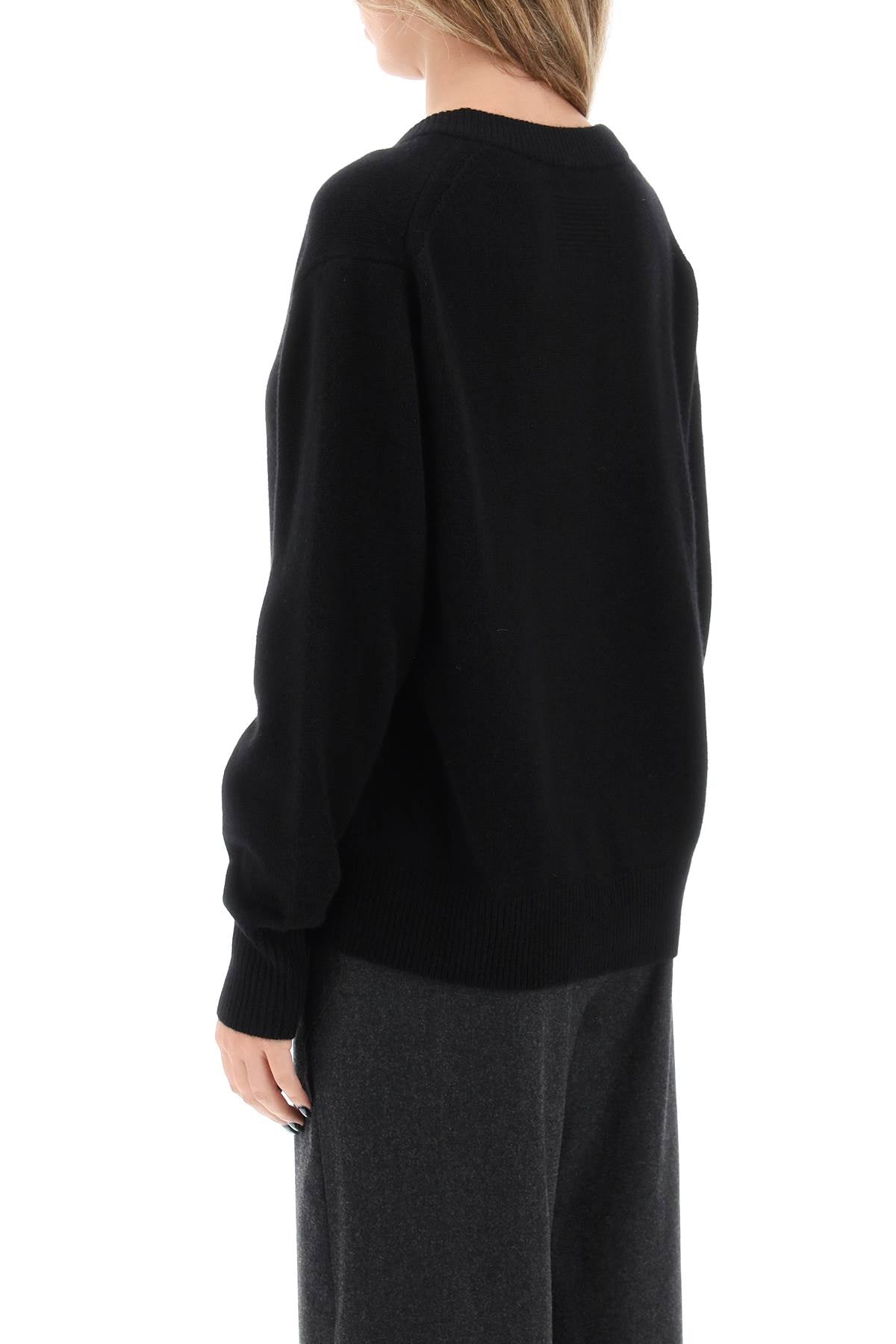 The V Cashmere Sweater  - Black