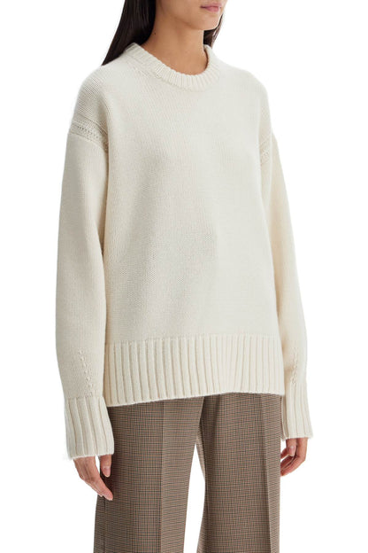 Crew-neck Sweater In Cashmere  - White