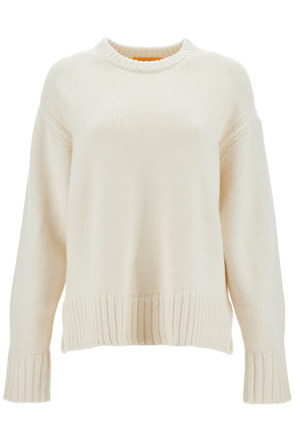 Crew-neck Sweater In Cashmere  - White