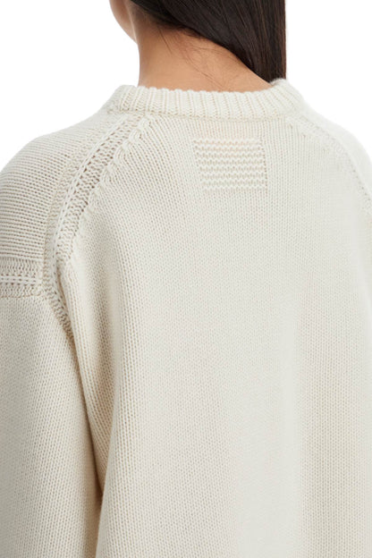 Crew-neck Sweater In Cashmere  - White