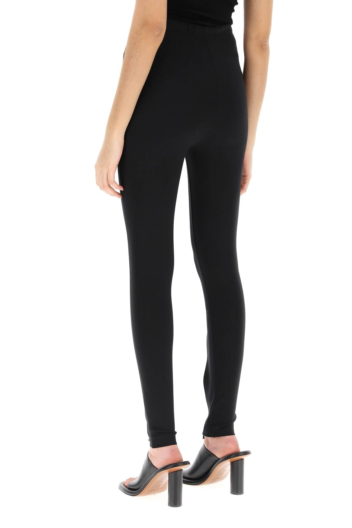 Leggins With Zip Cuffs  - Nero