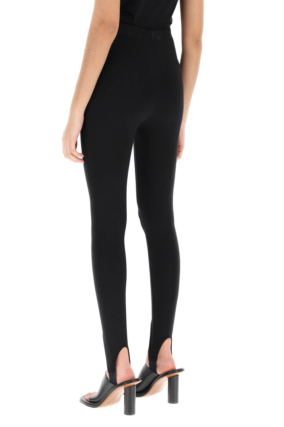 High-waisted Stirrup Leggings  - Black