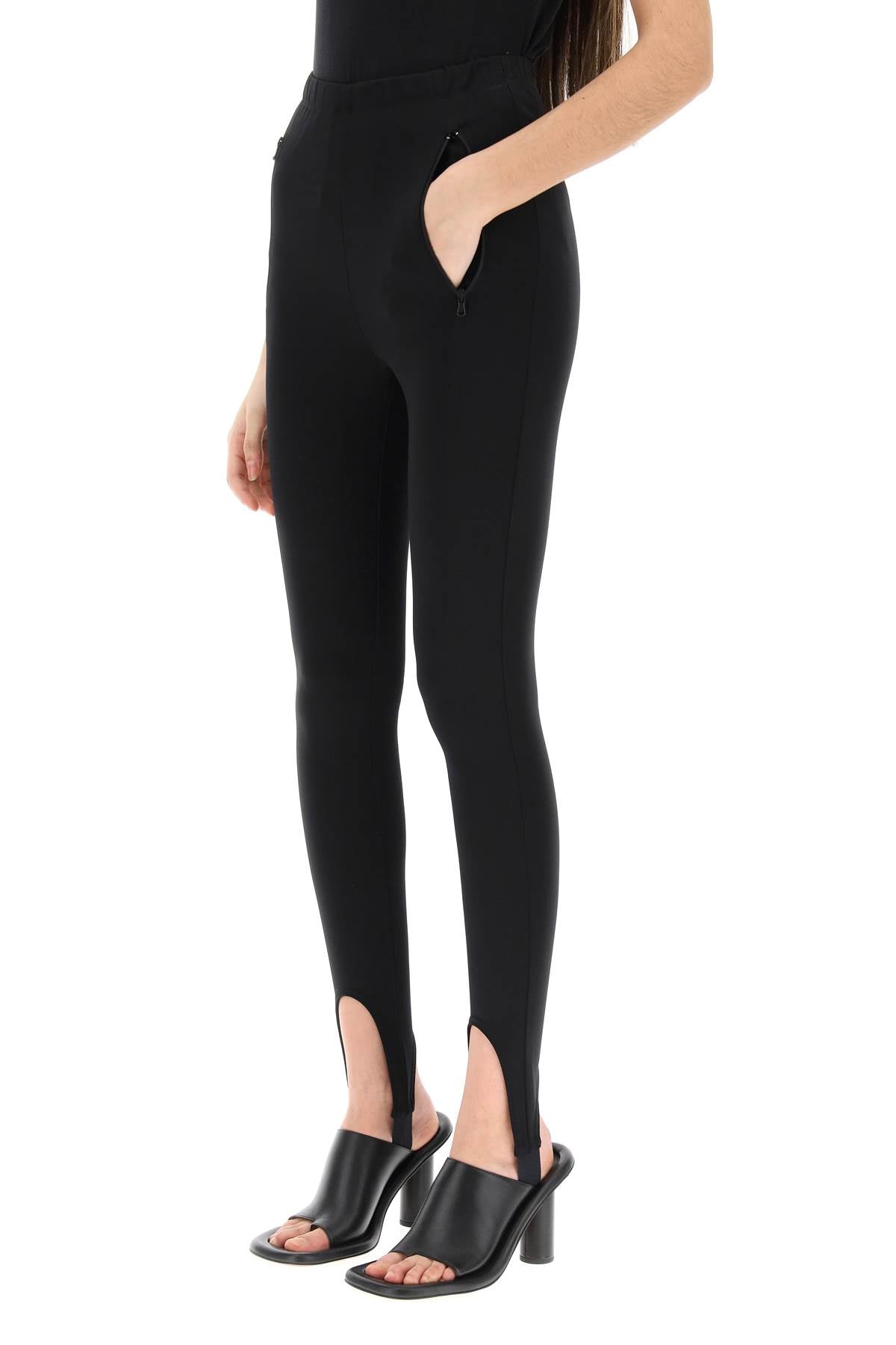 High-waisted Stirrup Leggings  - Black