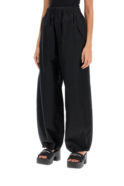 Parachute Poplin Pants  - Black