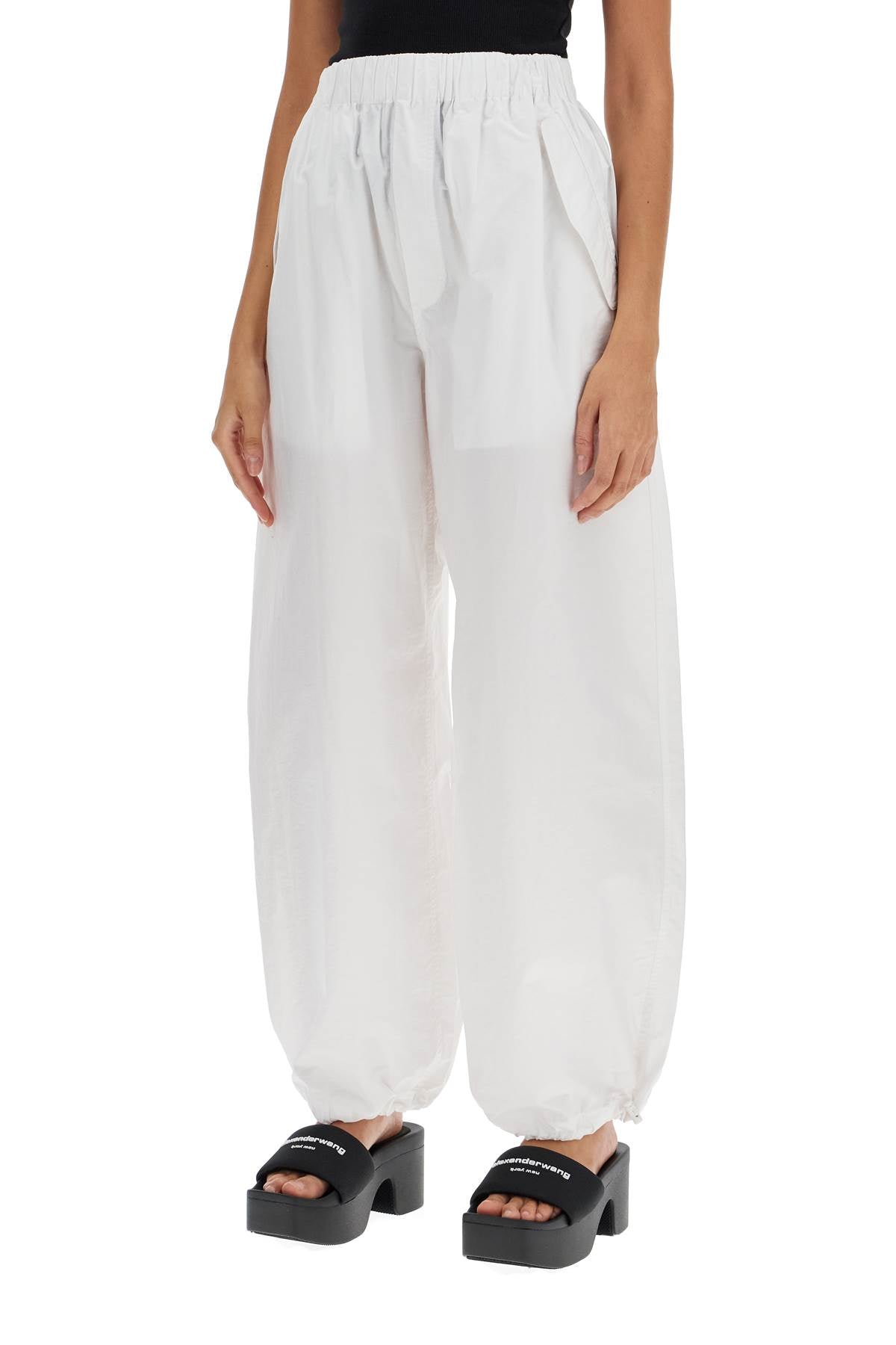 Parachute Poplin Pants  - White