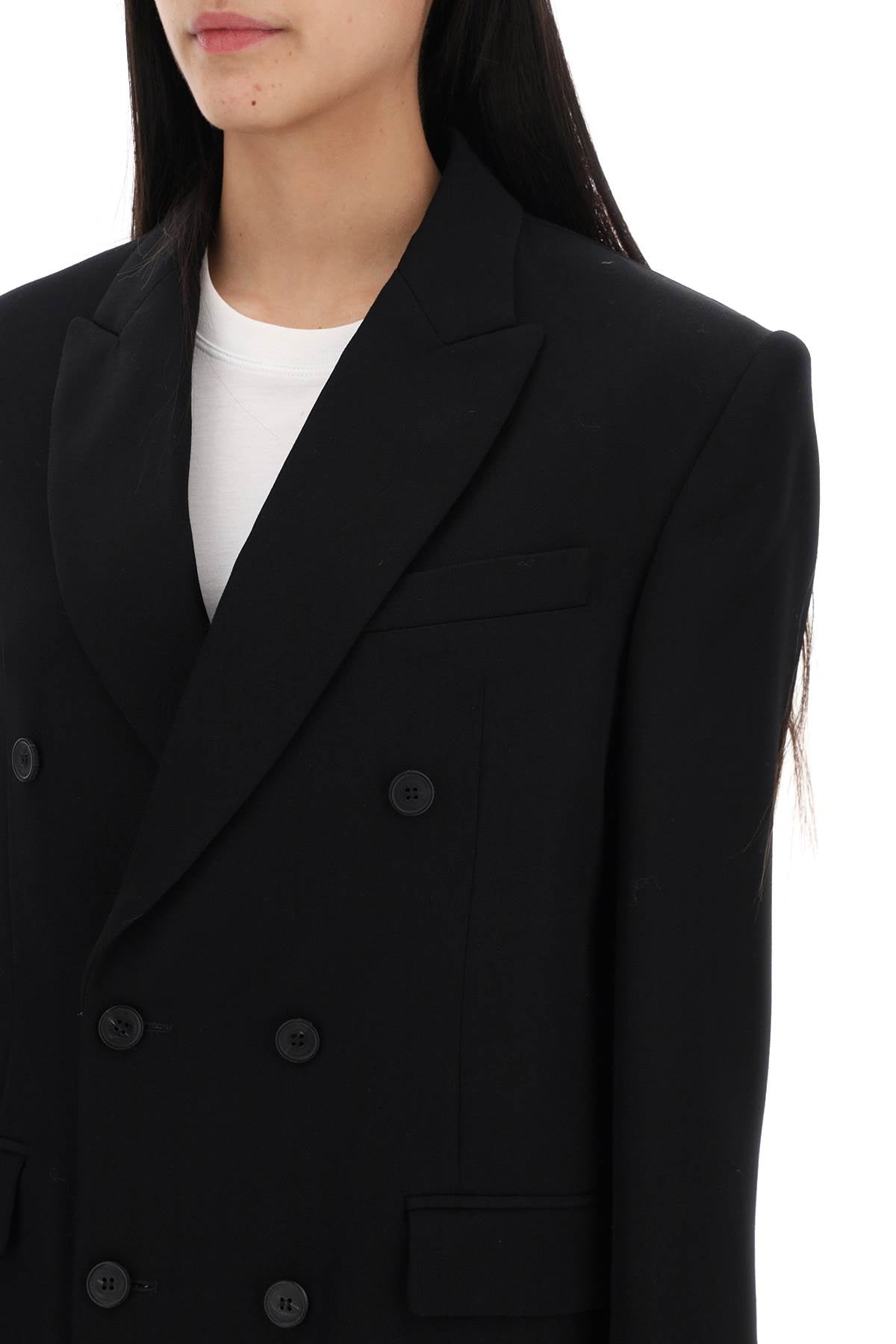 Double-breasted Blazer  - Black