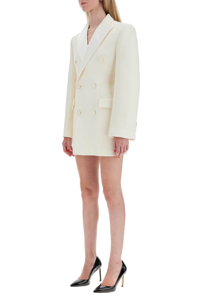 Double-breasted Blazer Dress  - White