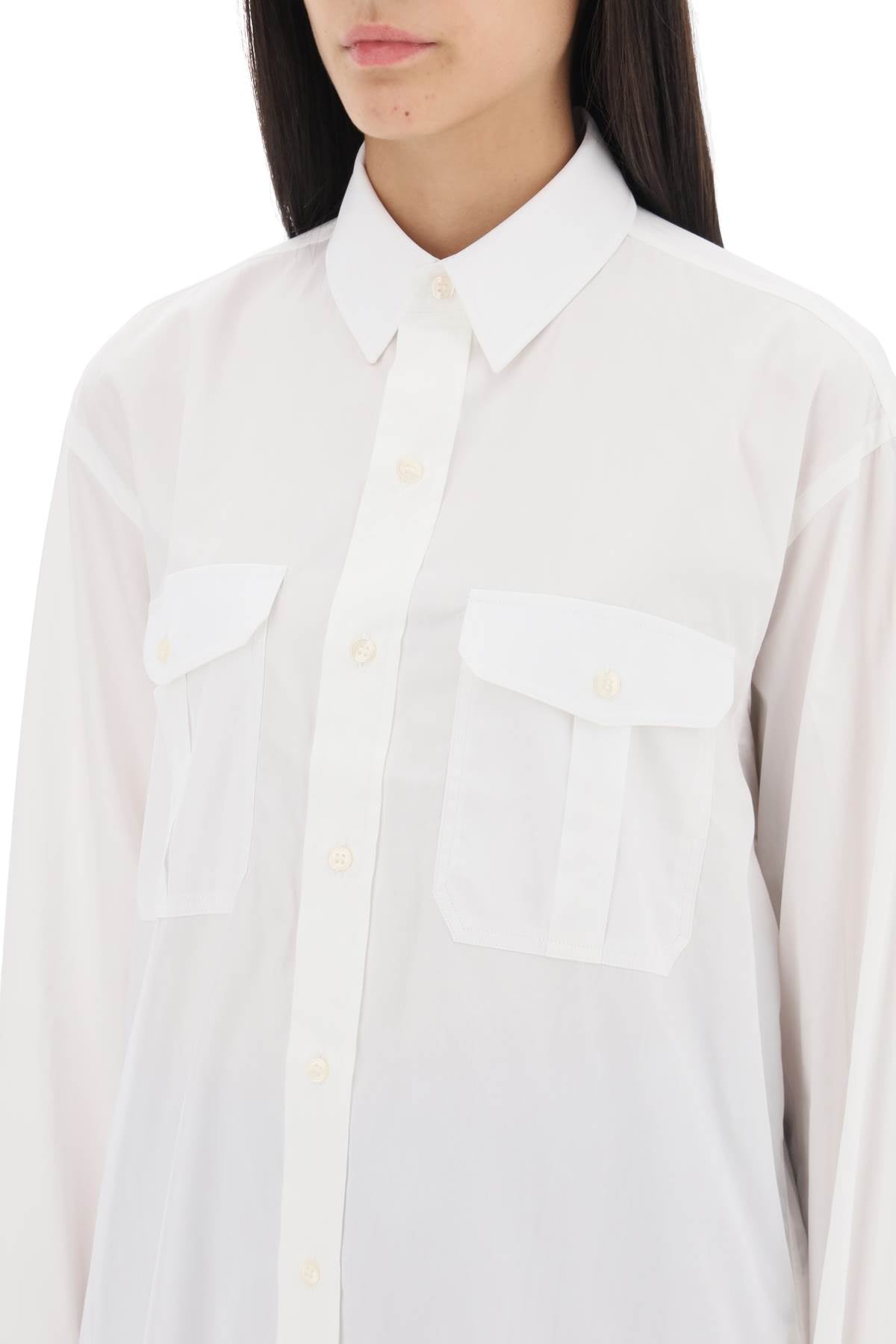 Maxi Shirt In Cotton Batista  - White