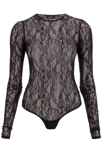 Lace Body Suit For  - Black