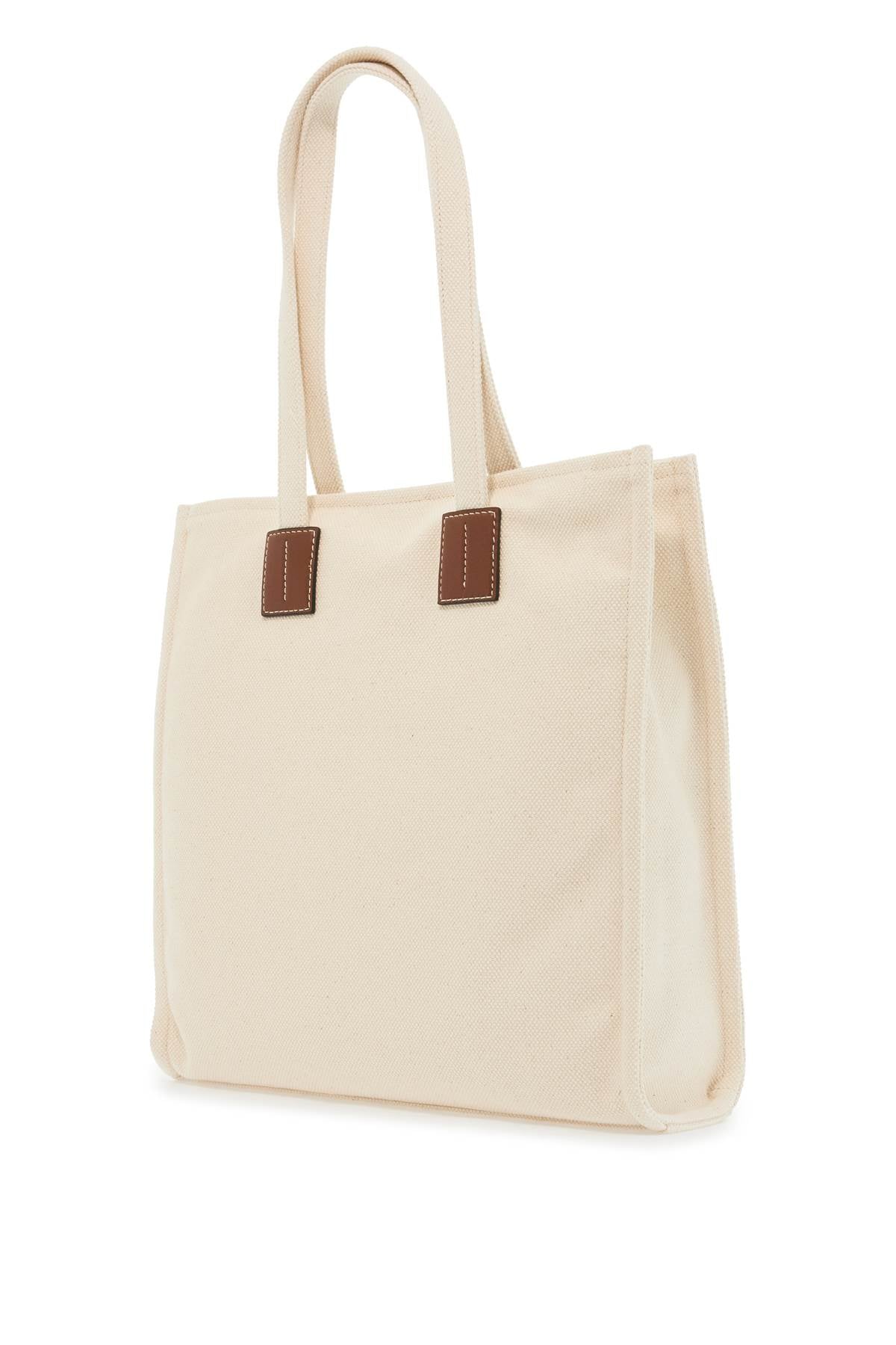 Akelei Canvas Tote Bag With  - Neutro