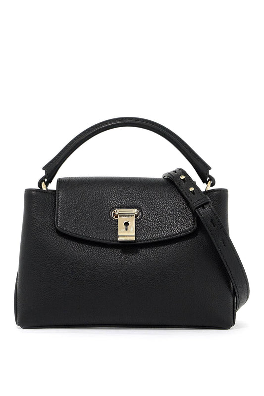 Handbag Layka In Hammered Leather  - Black