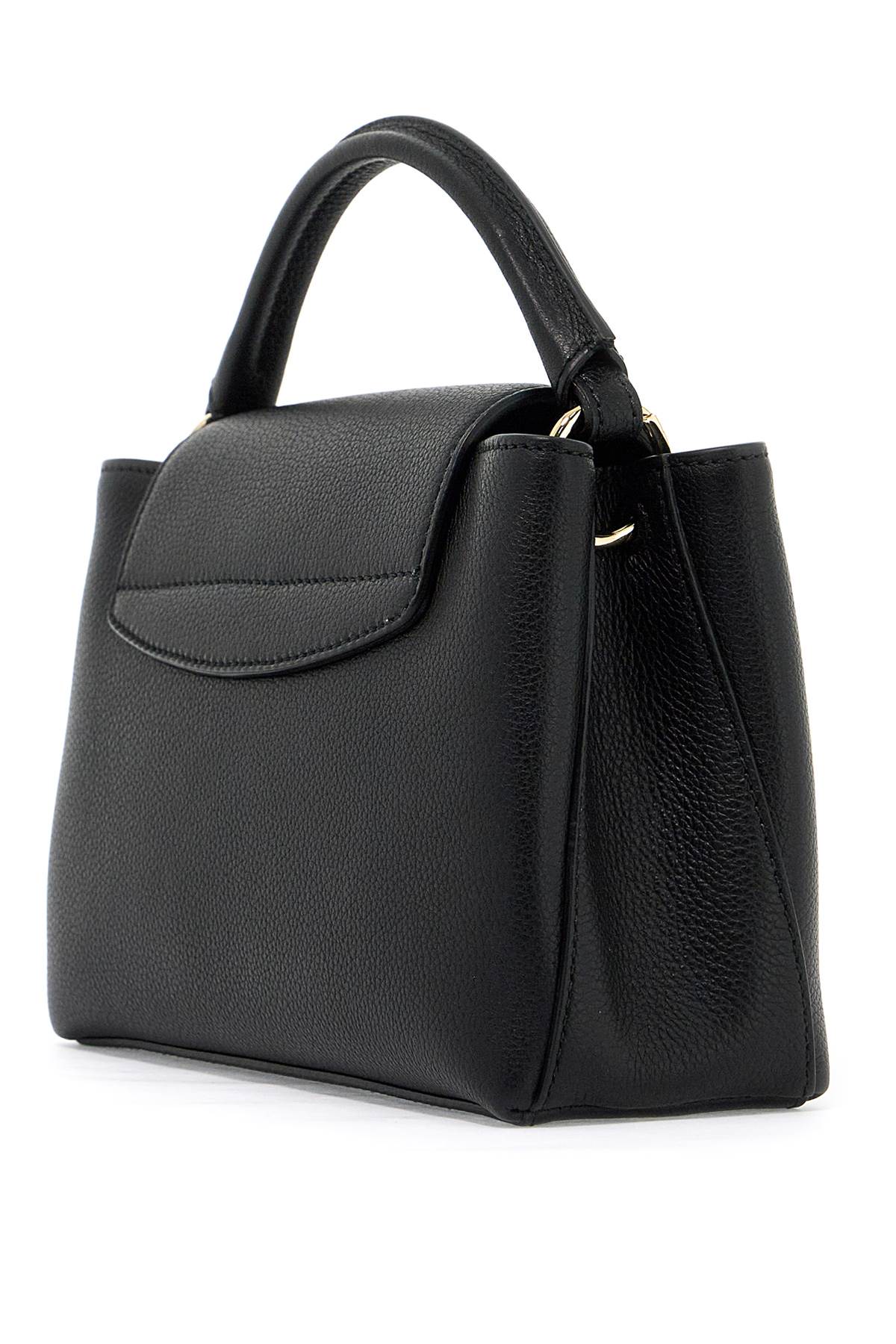 Handbag Layka In Hammered Leather  - Black