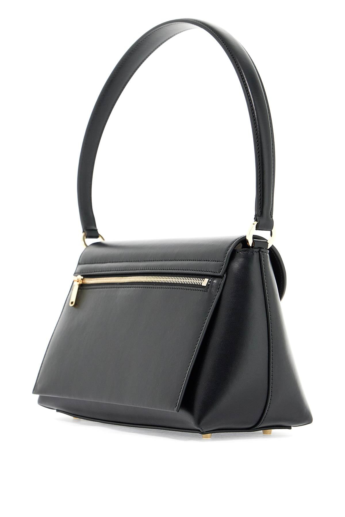 Ollam Leather Shoulder Bag In  - Black