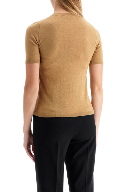 Short-sleeved Knit Top 'warren  - Beige