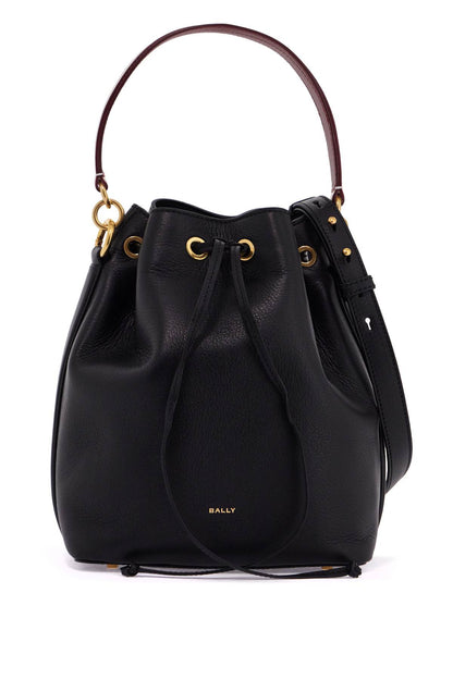 Bucket Bag With Drawstring Closure  - Black