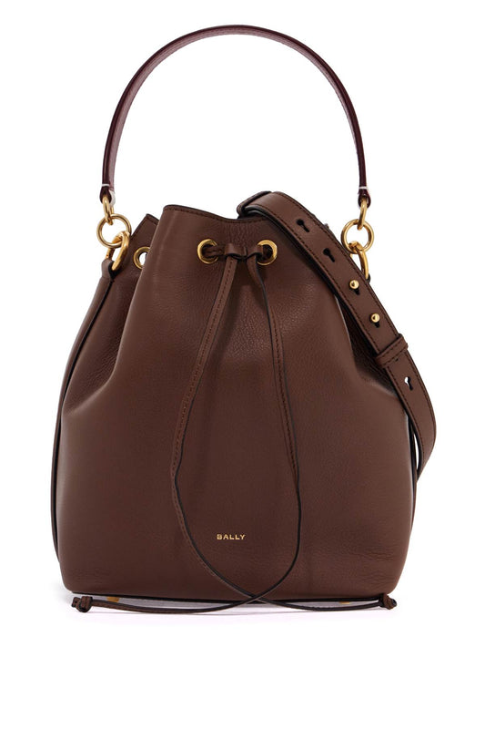 Bucket Bag With Drawstring Closure  - Brown