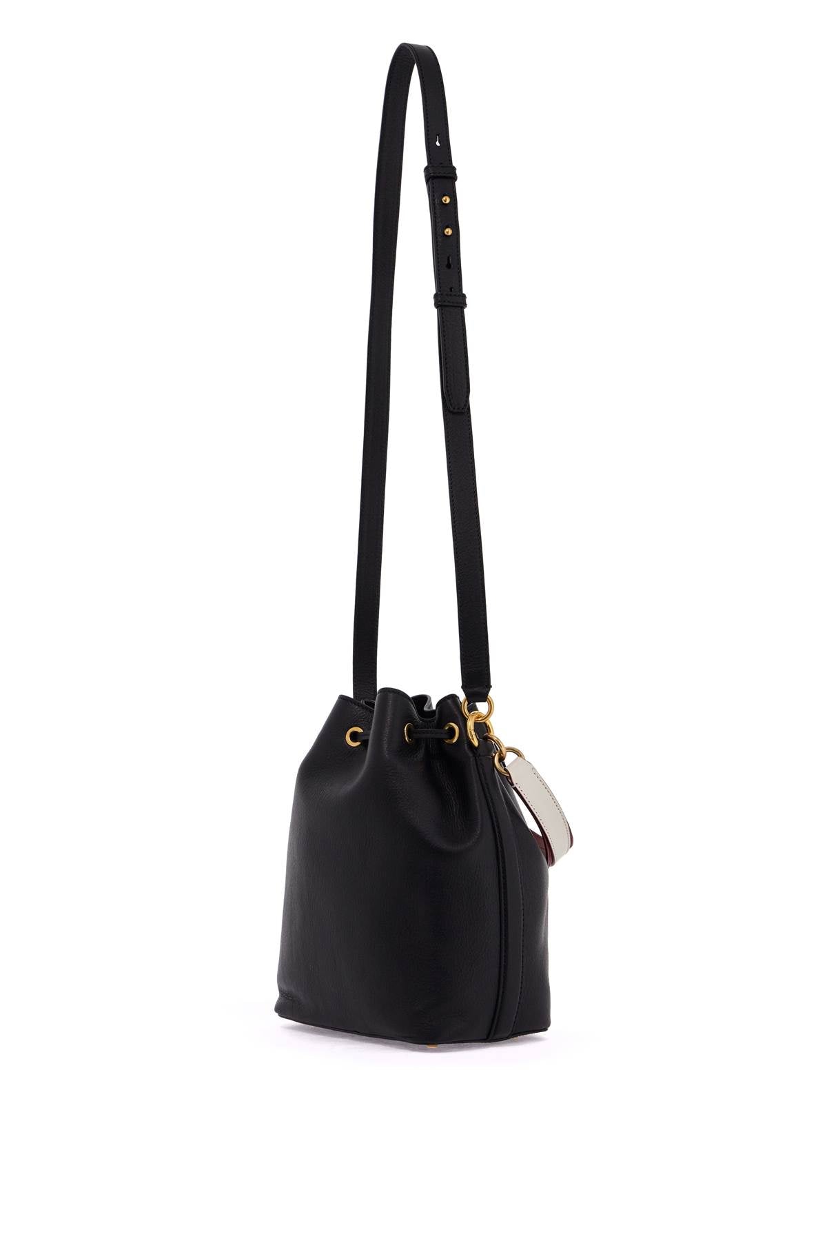 Bucket Bag With Drawstring Closure  - Black