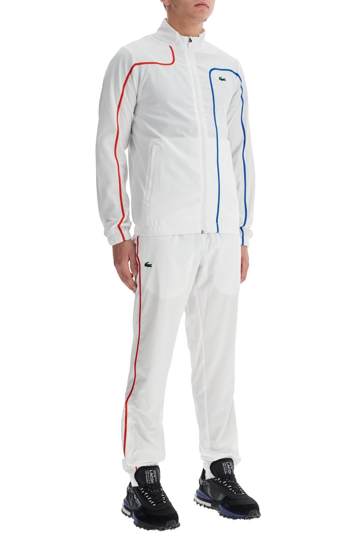 'sporty Tracksuit With Contrasting Stitching  - White