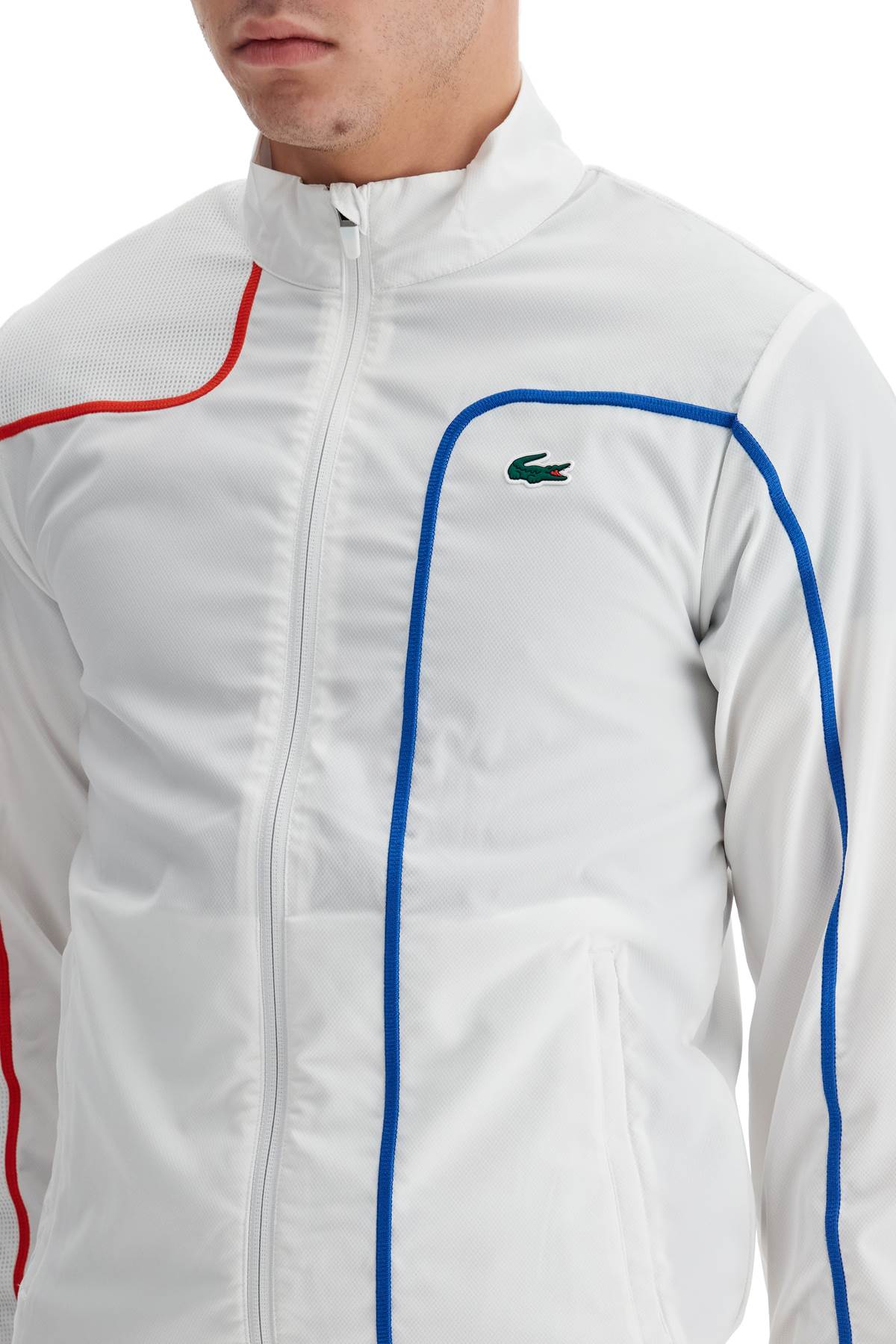 'sporty Tracksuit With Contrasting Stitching  - White