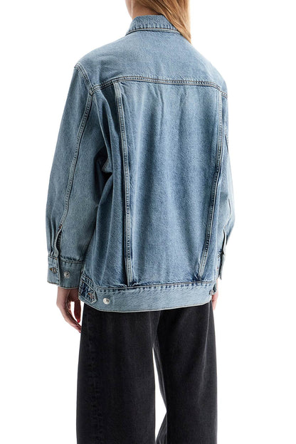 Oversized Denim Jacket For  - Blue