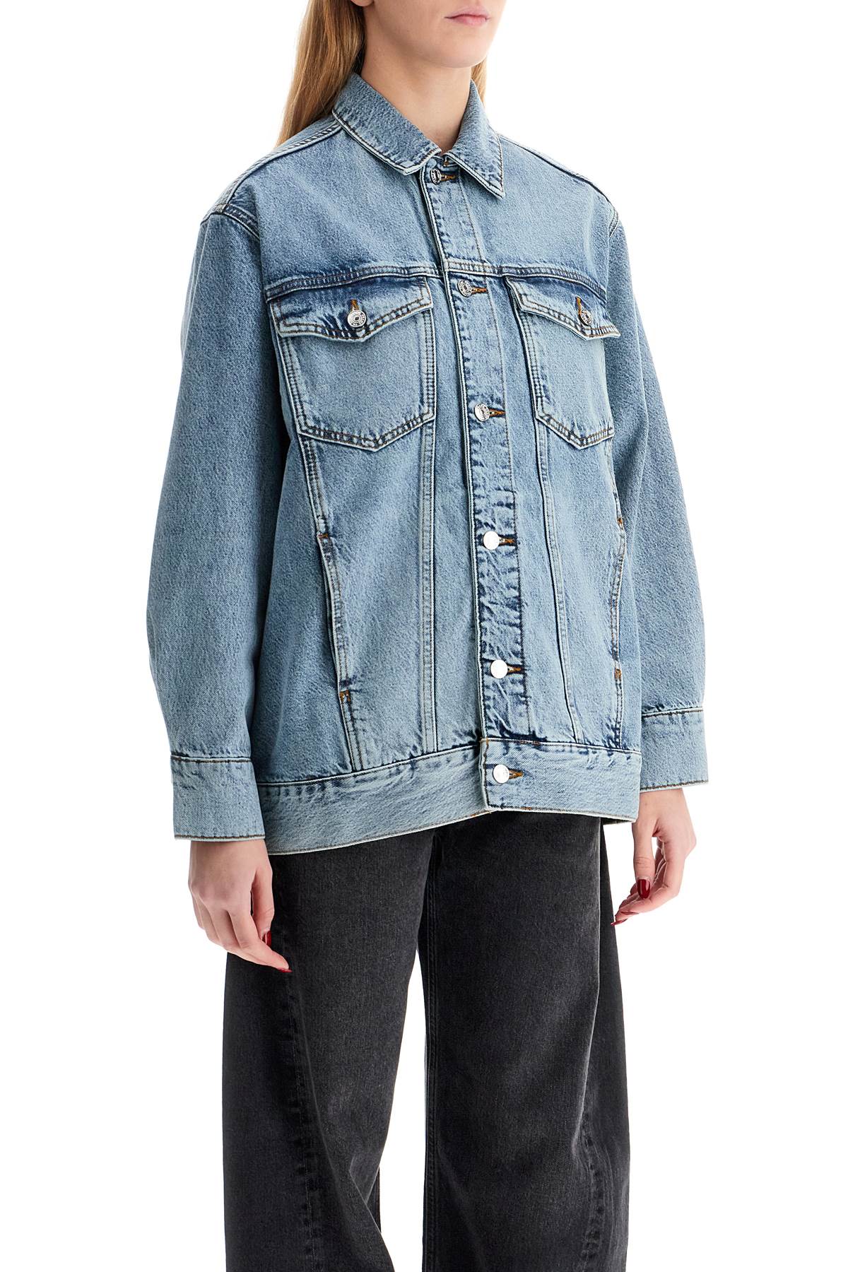 Oversized Denim Jacket For  - Blue