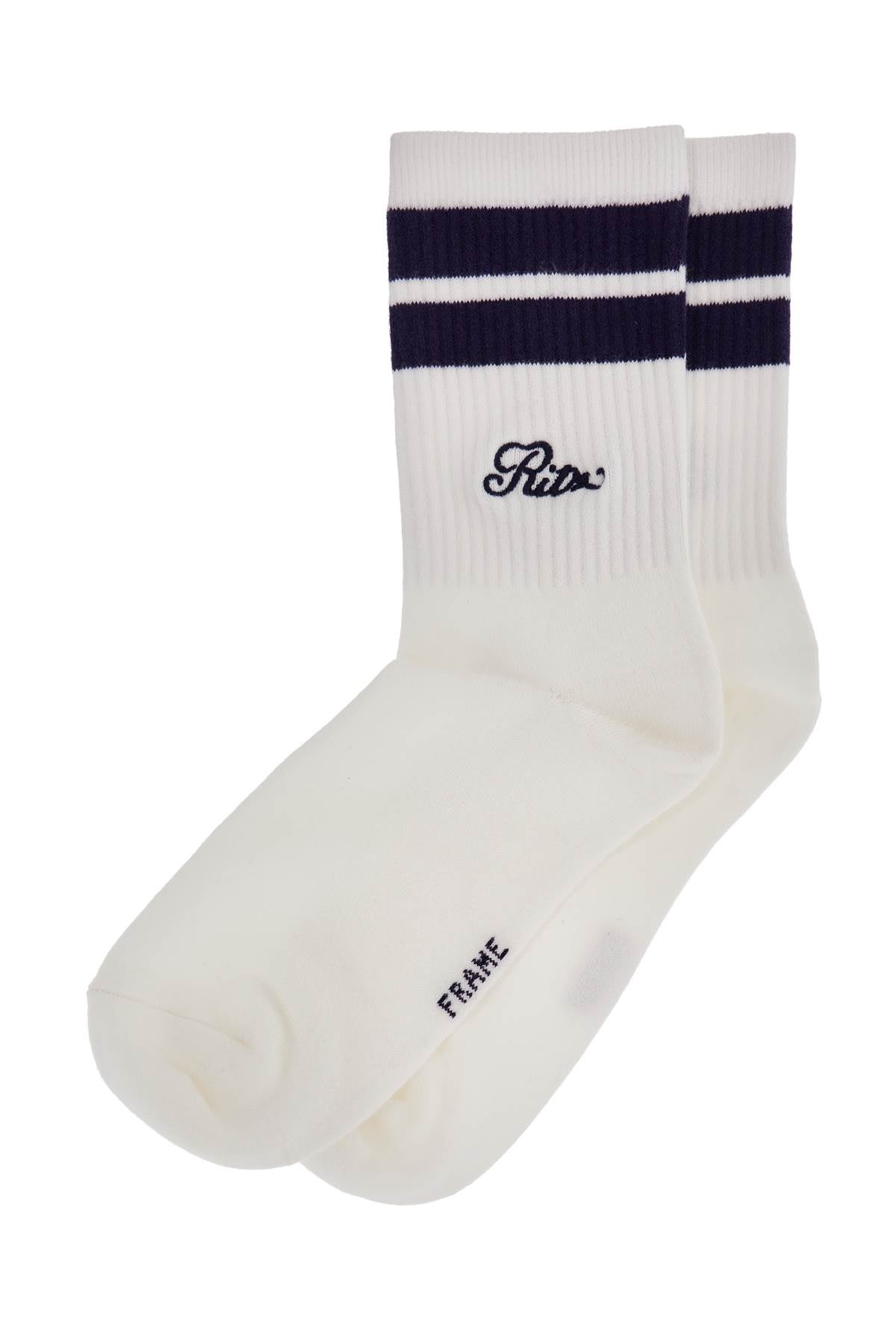 Socks With Embroidery  - White