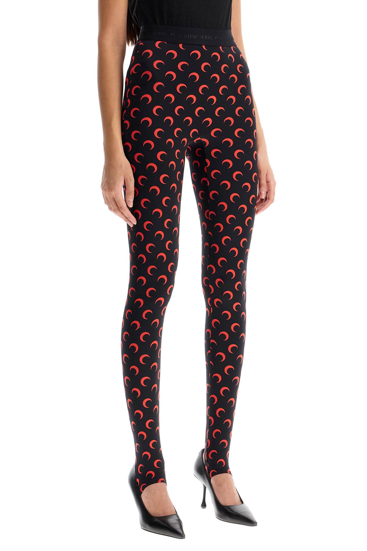 'moon Print All Over Leg  - Black