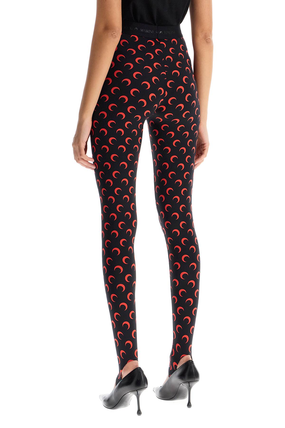 'moon Print All Over Leg  - Black