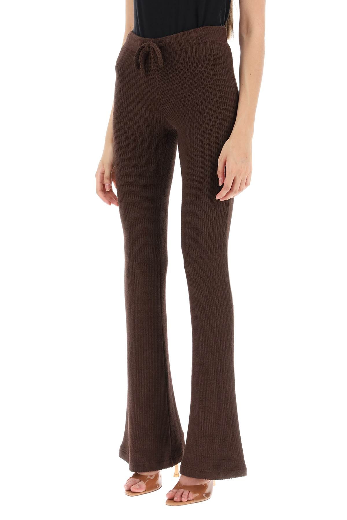 'flo' Knitted Pants  - Brown