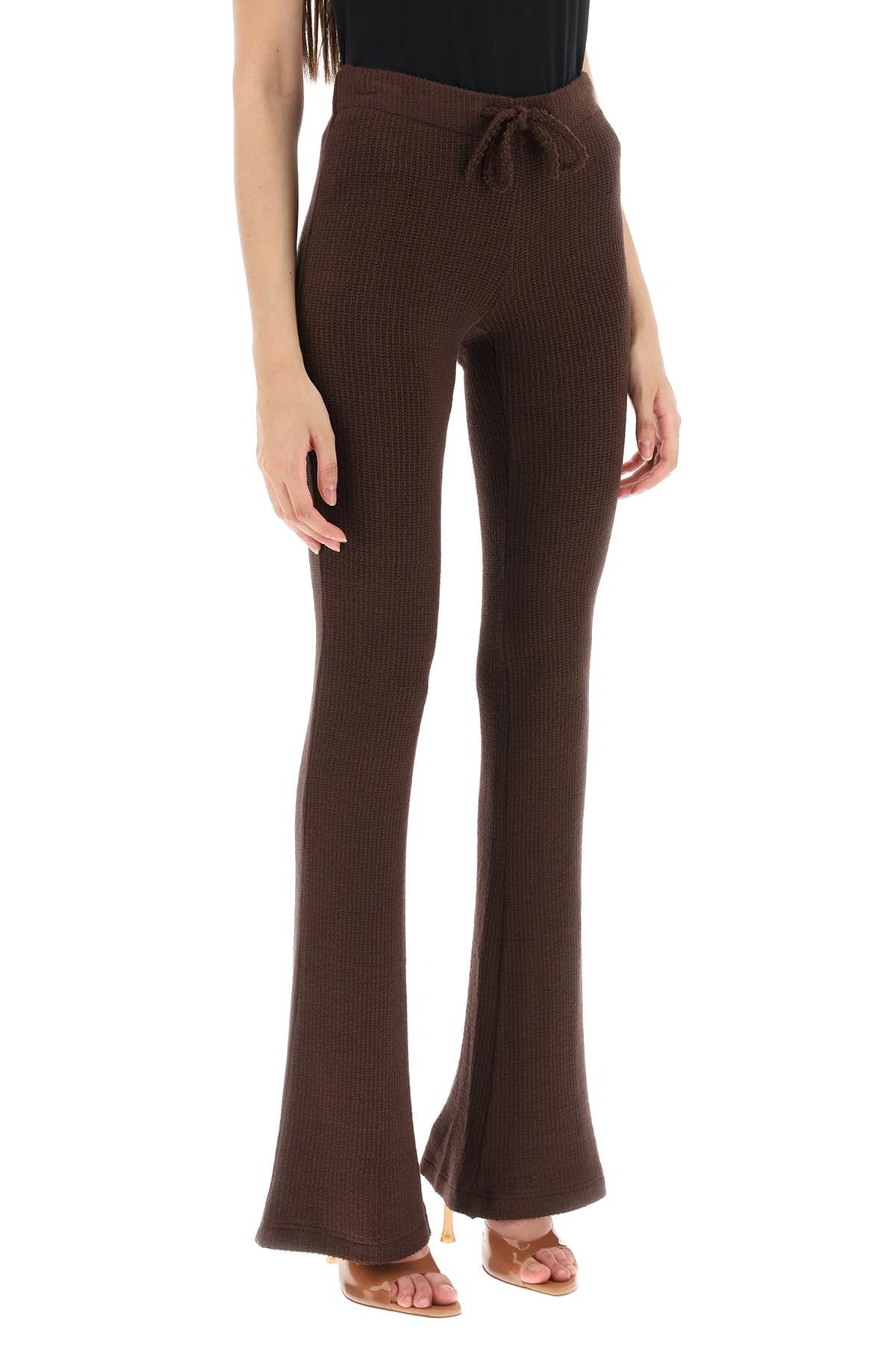 'flo' Knitted Pants  - Brown