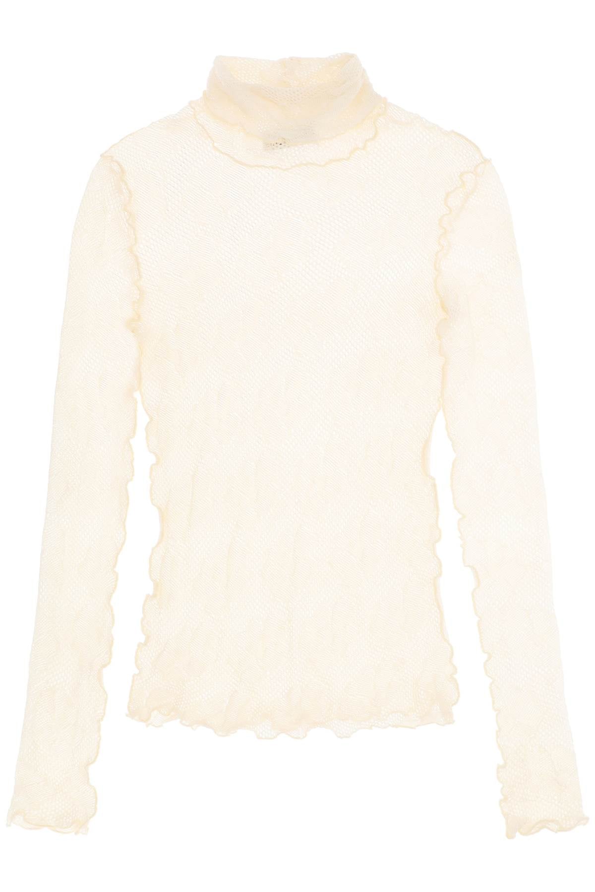 Mara Turtleneck Top  - Beige