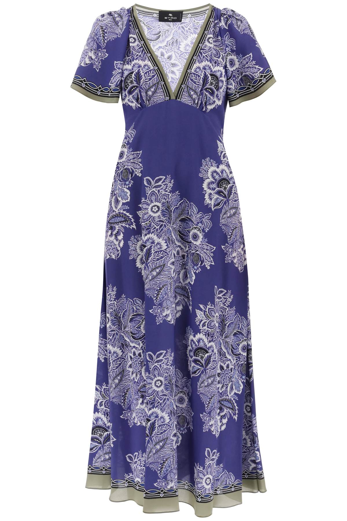 Maxi Crepe De Chine Dress  - Purple